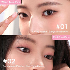 Judydoll Taro Box 02 eyeshadow cool ash contour and lavender blush arm swatches