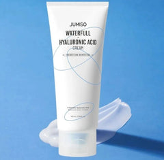 A white squeeze tube of JUMISO Waterfull Hyaluronic Acid Cream with a clear cap- Jumiso Waterfull Hyaluronic Acid Cream 100ml-THE COSMETIC STORE NZ.