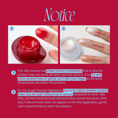 {Keyring Set} Lip&Cheek Glowy Jelly Pot - JR01 Squeezed 4g