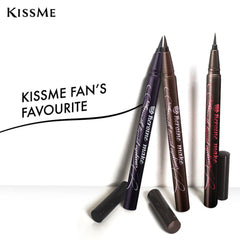 Kissme makeup pencils on a white background with 'Kissme Fan's Favourite' text.