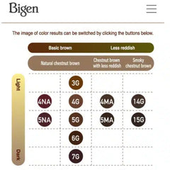 Bigen Cream Tone Grey Hair Dye -#5G Deep Chestnut Brown