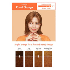 Liese Prettia Creamy Bubble Hair Coloring Kit Design Series -#Coral Orange