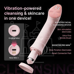 MEDICUBE AGE-R Booster Facial Cleansing Device Pink with Mini Plus device and facial cleansing head attachment-THE COSMETIC STORE NZ