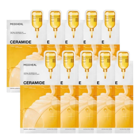 MEDIHEAL Ceramide Essential Mask Moisture Barrier 10pcs box set at The Cosmetic Store