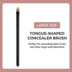Tongue-shaped concealer brush with text -Makeup Concealer Brush Set 227 – 3pcs Set-THE COSMETIC STORE NZ