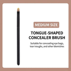 Medium Tongue-shaped concealer brush with text - Makeup Concealer Brush Set 227 – 3pcs Set-THE COSMETIC STORE NZ