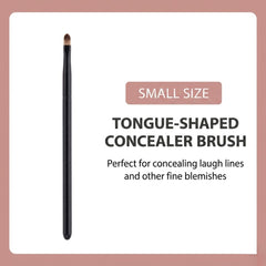 Small Size Tongue-shaped concealer brush with text - Makeup Concealer Brush Set 227 – 3pcs Set-THE COSMETIC STORE NZ