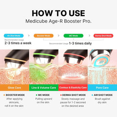 Sleek MEDICUBE AGE-R Booster Pro EX Black Edition beauty device with advanced skincare technology
