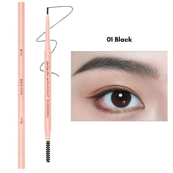Mishiti Ultra-Fine Waterproof Eyebrow Pencil - 01 Black 0.1g