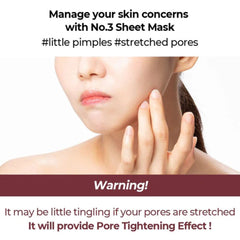 No.3 Tingle Pore Softening Sheet Mask 4ea Set