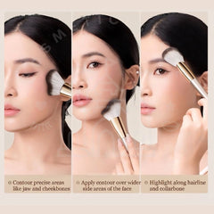 wave shaped contour makeup brush for face sculpting blending bronzer and contour application-THE COSMETIC STORE NZ