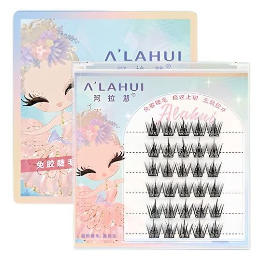 No-Glue Series: Pure Desire Cat Elf False Lashes -3 Step Lash Foxy Flare Style
