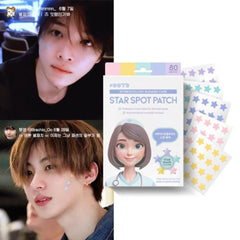 Star spot patches with a person wearing them 