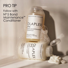 Olaplex shampoo and conditioner bottles with product description -Professional Hair Repair Shampoo and Conditioner Bundle-THE COSMETIC STORE NZ.