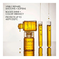 Olaplex No.7 Bonding Oil with product details -OLAPLEX Ultimate Bond Repair Trio | No.4 Shampoo + No.5 Conditioner + No.7 Bonding Oil-THE COSMETIC STORE NZ