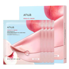 Anua Peach 70 Niacin Brightening Collagen Mask 4pcs-THE COSMETIC STORE NEW ZEALAND