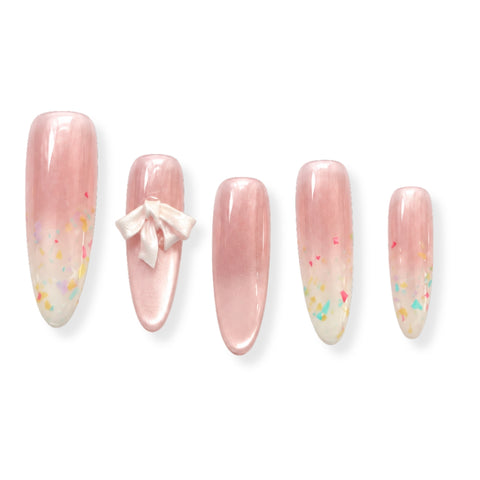 Press-on Nail |Fairycore Style | Medium Almond Shap-THE COSMETIC STORE NZ