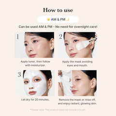 Applying collagen mask to improve elasticity and achieve glowing skin