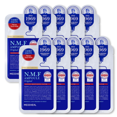 MEDIHEAL N.M.F Ampoule Original Mask Pack 10 sheets hydrating Korean sheet mask
