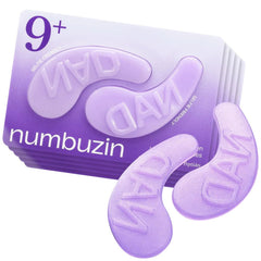Numbuzin NAD+ Collagen Under Eye Patches packaging with 5 pair patches in front-numbuzin No9 collagen eye patch under eye mask Korea