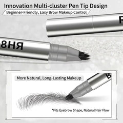 Eyebrow makeup pen with multi-cluster tip -Hair stroke liquid eyebrow pen close up