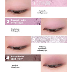 ROM&ND Better Than Eyes Milk Series #W01 Dry Lavender – pastel lilac eyeshadow at THE COSMETIC STORE NZ