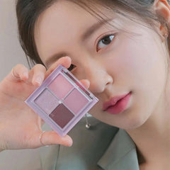 Soft romantic lavender eye look with ROM&ND #W01 Milk Series