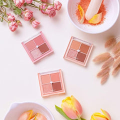 Natural coral makeup look with ROM&ND #M01 palette from THE COSMETIC STORE NZ