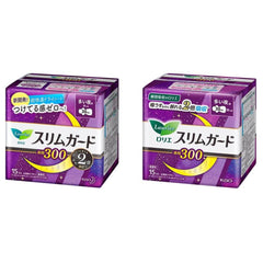 Kao Laurier Slim Guard Night Pads with Wings 30cm – 15 Pads , Ultra Thin, Double Absorption for Heavy Flow