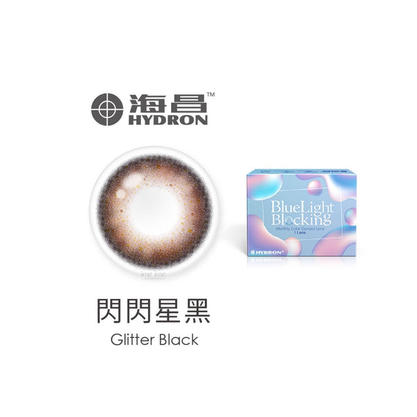 Star Shine Blue Light Blocking #Glitter Black (MONTHLY/1 LENS ONLY)0
