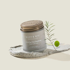 Korean calming clay mask with cica and tea tree for oily sensitive skin