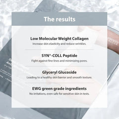 Product packaging with text detailing skincare ingredients and benefits.- SUNGBOON Deep Collagen Power Boosting Mask Pack-THE COSMETIC STORE NZ