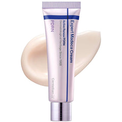 Tube of Expert Madeca Cream with a swatch of cream on a white background