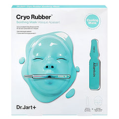 Dr. Jart+ Cryo Rubber Soothing Mask packaging with a cooling mask and serum -Dr. Jart Cryo Rubber™ Soothing Face Mask with Allantoin | THE COSMETIC STORE 