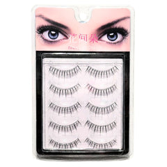 Pack of false eyelashes with a display card showing an eye wearing the lashes.