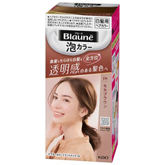 Blaune hair color box with a woman's face on the packaging-KAO Blaune Foam Hair Color -2N Mocha Brown 108ml- THE COSMETIC STORE NZ