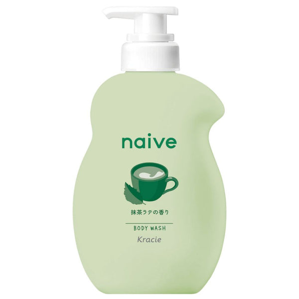 KRACIE Naive Body Soap Pump -Matcha Latte Scent 530ml | The Cosmetic ...