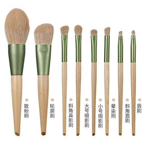 RKG Artistry Crafted Lightweight Makeup Brush Set - # Greenluo 8 Pieces for Daily Makeup