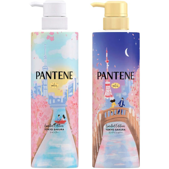 Pantene Sakura Pump Pair Set (Shampoo 400g + Conditioner 400g)