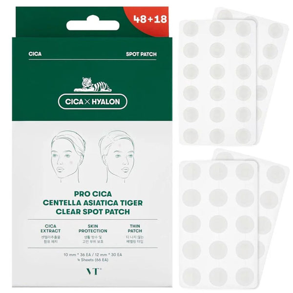 Pro Cica Centella Asiatica Tiger Clear Spot Patch 4pcs (15ea*2+18ea*2)