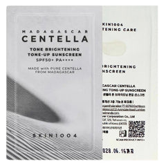 SKIN1004 Madagascar Centella sunscreen packaging with text and QR code.