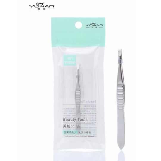 YURAN BEAUTY TOOLS Eyebrow Tweezer -Flat-Tipped 1 PC