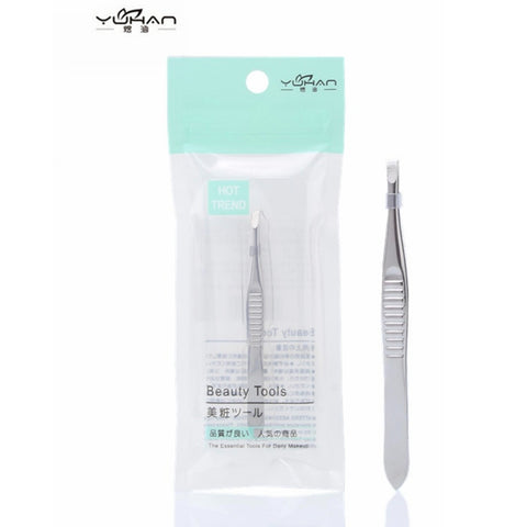 YURAN BEAUTY TOOLS Eyebrow Tweezer -#Flat-Tipped 1 PC