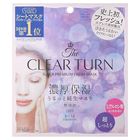 Clear Turn Super Premium Moisturizing Fresh Mask -#Ultra Moist 3 Sheets