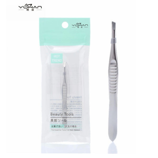 YURAN BEAUTY TOOLS Eyebrow Tweezer -Angled  1pc