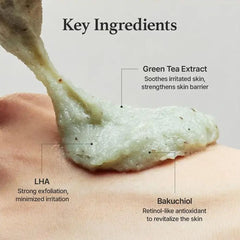 Green Tea + LHA Deep Pore Rice Cake Cleanser 150g