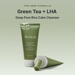 Green Tea + LHA Deep Pore Rice Cake Cleanser 150g