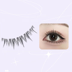 HuaJianDuo Little Devil Series – Transparent Band Full Strip False Eyelashes 5 Pairs| Fairy Style | Full Strip Lash [Buy 1 Get 1 Free]