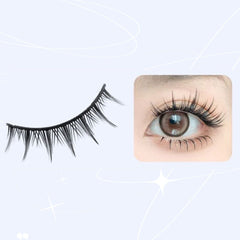 HuaJianDuo Transparent Band False Eyelashes 5 Pairs– Little Devil Sunflower Style | Full Strip Lash [ Buy 1 Get 1 Free]