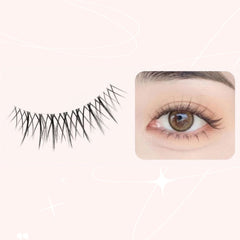 HuaJianDuo Transparent Band False Eyelashes 5 Pair – Little Devil Born-Natural Style | Full Strip Lash [ Buy 1 Get 1 Free]